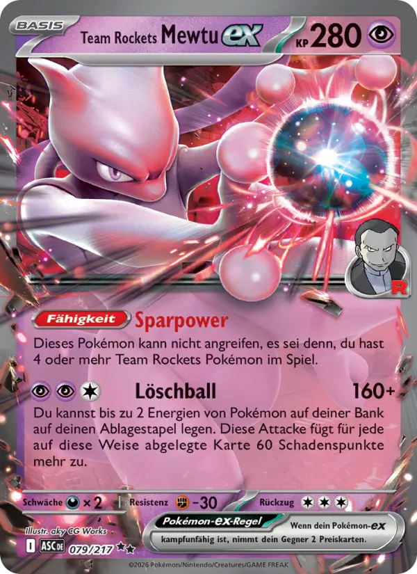 Team Rockets Mewtu-ex